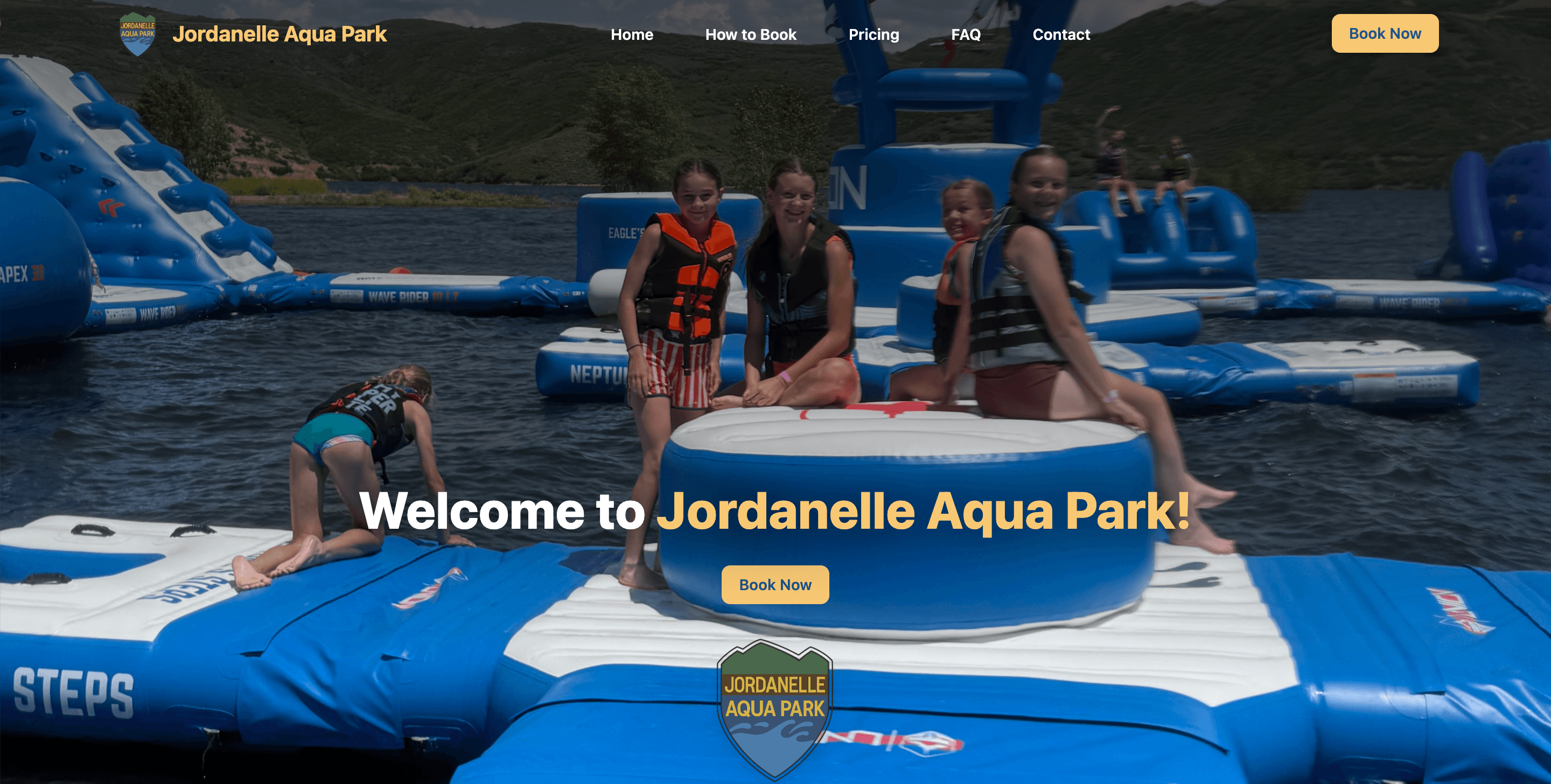 Jordanelle Aqua Park website preview